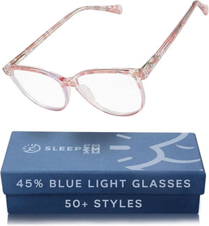 100% Blue Light Blocking Glasses - Women + Men - Better Sleep - Anti Eye Strain Protection - Computer Screens Gaming