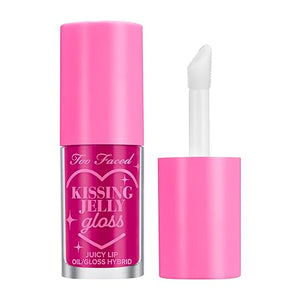 Too Faced Kissing Jelly Lip Oil Gloss | Hydrating Lip Oil + Gloss Hybrid for Instant Moisture and Shine, 0.15 Fl Oz