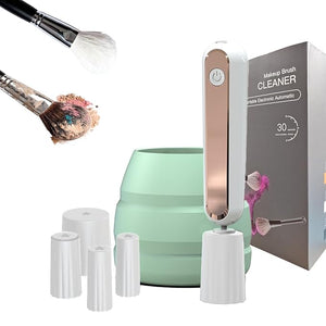 Electric Makeup Brush Cleaner Machine Integrated Cleaning and Drying Makeup Brushes &amp Tools Low-Frequency Make Up Brush Cleaner Machine