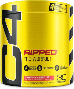Cellucor C4 Ripped Pre Workout Powder for Energy Beta Alanine Sugar Free Energy Supplement Preworkout for Men &amp Women - 150mg Caffeine + Creatine-Free - Cherry Lemonade - 30 Servings