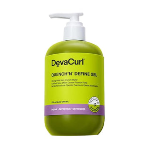DevaCurl Quench'n Define Gel Strong Hold Non-Crunch Styler | Lasts up to 7 Days | Locks &amp Moisturizes Curls | Enhances Shine