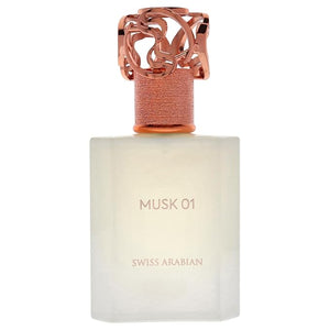 Swiss Arabian Musk 01 - Luxury Products From Dubai - Long Lasting Addictive Personal EDP Spray Fragrance - Seductive Signature Aroma - 1.7 Oz