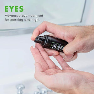 Tiege Hanley Eye Cream for Men Morning and Night Under Eye Cream With Hyaluronic Acid and Vitamin B3 Helps Reduce the Look of Dark Circles and Puffiness Anti Aging Men¡¯s Skin Care 0.5 Oz 2 Pack