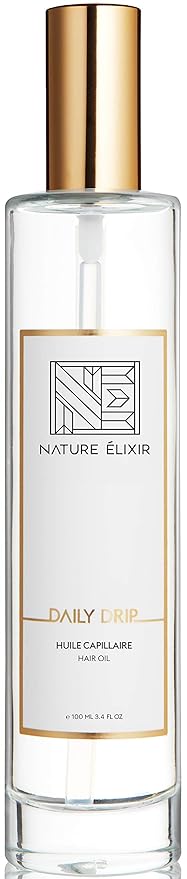 Nature Elixir DAILY DRIP Weightless Hair Oil with UV Protection - Hair Treatment Oil, Moisture and Anti Frizz Control Oil for Hair Dry - 3.4oz | 100ml