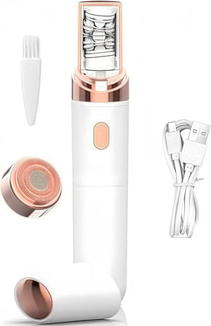 PluxyEpil Pro 3.0 Women Face Epilator - Painless Hair Remover 2025 New Upgrades Rechargeable Portable Facial Hair Remover for Face Hand Legs Washable (White1)