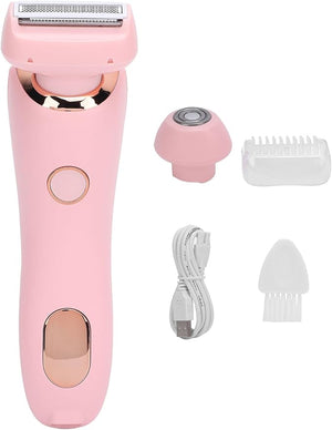 Electric Hair Trimmer - Hair Removal Device for Women with 800mAh Battery Bikini Trimmer Underarm Electric Shaver for Smooth Full Body Care (Pink)