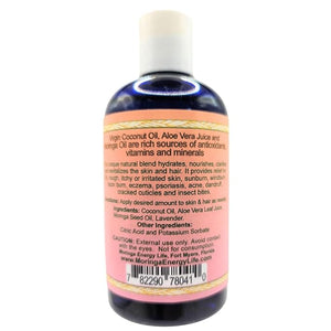 Moringa Energy Life After Sun Care Oil 8 oz Soothes Skin from Sun Exposure with Coconut Oil Aloe Vera Juice Moringa Oil for Skin and Hair