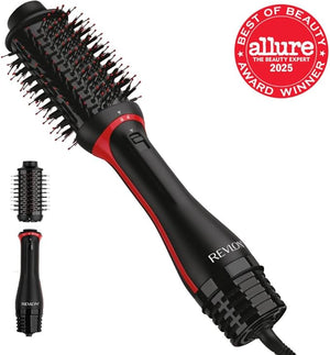 REVLON One Step Volumizer PLUS Hair Dryer and Styler - More Volume Less Damage and More Styling Control for Easy and Fast Salon-Style Blowouts Plus Travel Friendly (Black)