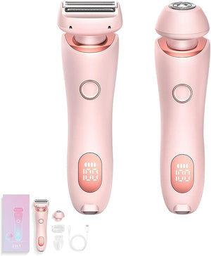 2-in-1 Women's Body Shaver, Lady Shaver, Dual Head Razor, Electric Razor for Women(Pink 2PCS)