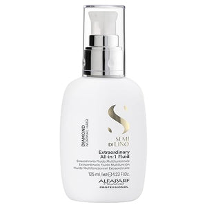ALFAPARF MILANO Semi di Lino Diamond Extraordinary All-in-1 Leave-In Fluid with Thermal Protection - Detangles Protects Softens Smooths Controls Seals Cuticles - Vegan Formula - 4.23 fl. oz.