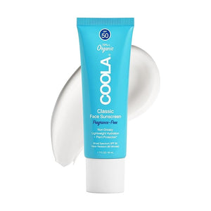 COOLA Organic Face Sunscreen SPF 50 Sunblock Lotion, Dermatologist Tested Skin Care for Daily Protection, Vegan and Gluten Free, Fragrance Free, 1.7 Fl Oz.
