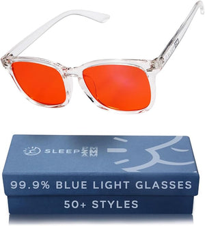 100% Blue Light Blocking Glasses - Women + Men - Better Sleep - Anti Eye Strain Protection - Computer Screens Gaming