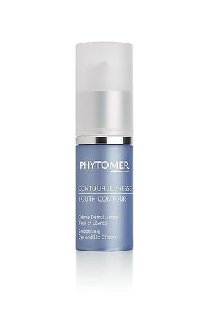 Phytomer Youth Contour Skin Smoothing Eye &amp Lip Cream | Soothing Anti-Aging Under Eye Cream for Dark Circles &amp Puffiness | Reduce Fine Lines &amp Wrinkles | 15ml