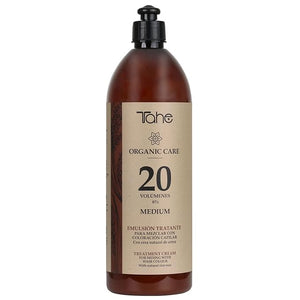 Tahe Organic Care Oxygenated Emulsion for Hair Coloring Mix For Difficult Gray Coverage. ECO-certified and Animal Friendly ingredients. (20 Vol 900ml)