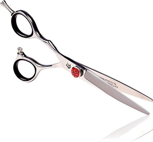 Tokko Katana Classic Lefty Shears Professional Razor Edge 440C Japanese Stainless Steel Left Handed Haircutting Scissors 6.5 Barber Shears With Adjustment Screw and Leather Case