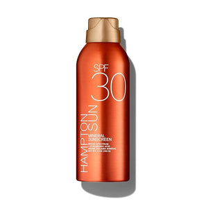 Hampton Sun SPF 30 Mineral Sunscreen Mist Sheer Lightweight Matte Finish Broad Spectrum Non-Nano Zinc Oxide Antioxidant-Rich Hydration with Hyaluronic Acid + Vitamin E Reef-Friendly