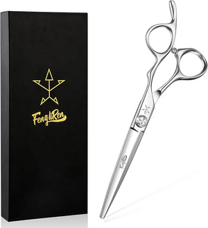 High-end Professional Extremely Very Sharp Barber Hair Cutting Scissors Hairdresser Shears For Hair 6.25 Inch Haircut Scissor Made Of Stainless Steel Alloy For Hairdressing Salon and Home Use
