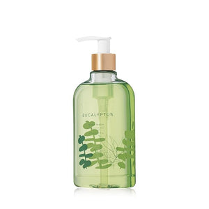 Thymes Moisturizing Body Wash with Pump - Body Soap - Bath Products - Skin Care - Liquid Soap with Notes of Eucalyptus Oil Petitgrain Bergamot Lemongrass &amp Fir (Eucalyptus 9.25 fl oz)