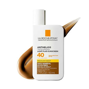 La Roche-Posay Anthelios Sunscreen SPF 50 Ultra-Light Fluid Broad Spectrum SPF 50 Face Sunscreen with Titanium Dioxide Mineral Lightweight &amp Fast-Absorbing Oil-Free Matte Finish