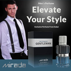 MIRADA Gentleman Intense Men's Eau de Parfum (EDP) 3.4 FL. Oz (100ml) Men¡¯s Perfume with Notes of Bergamot Lemon Ginger Lavender Mint Apple Juniper Cardamom Geranium Vanilla