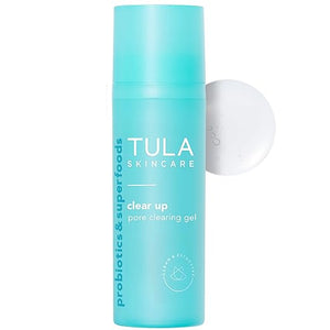 TULA Skin Care Clear Up - Pore Clearing Gel, Facial Serum, Salicylic and Azelaic Acid, Niacinamide, Clears Skin, Exfoliates, Improves Skin Smoothness, Refines the Look of Pores, 1 fl oz.
