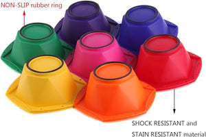 PERFEHAIR Small Hair Coloring Dye Mixing Tint Bowls and Brush Kit - Set of 7 Rainbow Colors | 6.8 fl oz per Bowl