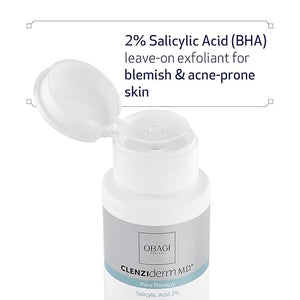 Obagi CLENZIderm M.D. Pore Therapy Exfoliating BHA Toner - Unclogs Pores with 2% Salicylic Acid Acne Treatment ? 5 oz