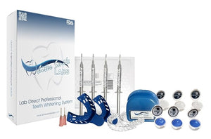 Professional Custom Teeth Whitening Tray Kit. Dental Lab Direct, Custom Made Teeth Whitening Tray, U.S.A Made Bleaching Trays with 38% High Intensity Gel Fast Results Custom Upper and Lower Trays