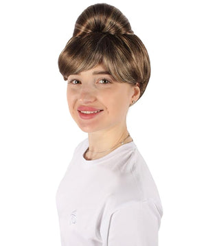 Women's Premium Bun Wig - Adjustable Capless Hair extensions with Realistic Synthetic Fibers - Multi-Color Elegant Bun Hairpiece for Halloween Cosplay and Everyday Wear Mixed Blonde