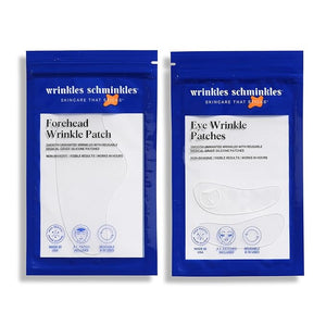 Wrinkles Schminkles Forehead &amp Under Eye Wrinkle Set - Reusable Silicone Patches for Smoothing Facial Lines - Overnight Wrinkle Reduction (1 Pair)