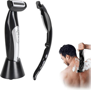 Men Back Trimmer Wet and Dry Use Men Back Groomer Extreme Reach Handle and USB Rechargeable