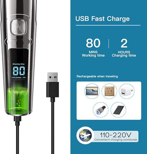 DSP¢ç Facial Hair Trimmer for Men Electric Clippers and Grooming Sets for Pubic Hair Beard Nose Trimmer Kits USB Rechargeable IPX7 Waterproof