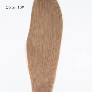 RemeeHi 3/4 Half Wig 100% Indian Remy Human Hair Silky Straight Hair Weft Cap to Choose 22 220g #10 Medium Golden