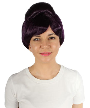 Women's Premium Bun Wig - Adjustable Capless Hair extensions with Realistic Synthetic Fibers - Multi-Color Elegant Bun Hairpiece for Halloween Cosplay, and Everyday Wear, Dark Purple