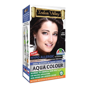 Indus Valley Aqua Hair Color Light Brown Gray Coverage Hair Dye Allergy Free Organic Hair Color