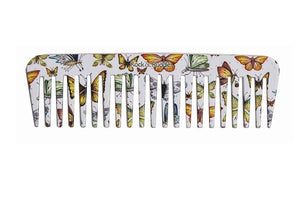 Rock &amp Ruddle Wide Tooth Comb. Perfect for Detangling Wet Hair and Applying Hair Color. Butterflies Design