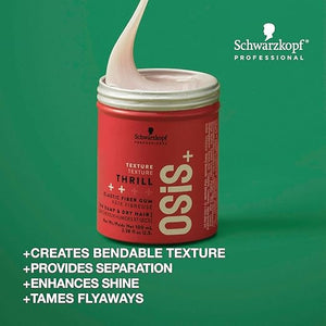 OSiS+ Thrill Fibre Gum - Medium Hold Flexible Style Control with Natural Shine