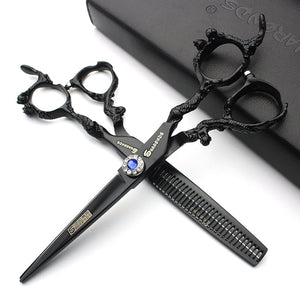 Hairdresser professional 6 inch high end JP 440C hairdressing scissors set hairstyle tools hair scissors set (scissors set)