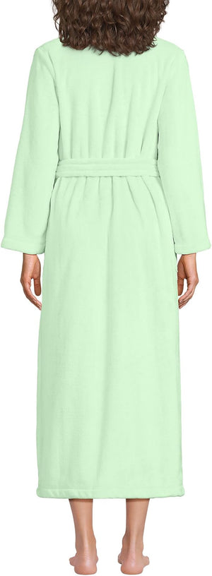 Lands' End Women's Cozy Plush Long Wrap Robe