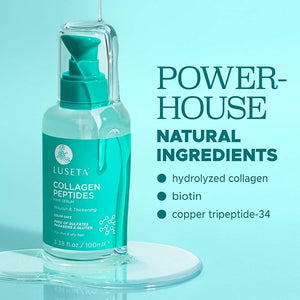 Luseta Collagen Peptides Hair Oil Strenghten and Moisturize for Thin &amp Dry Hair Promote ThicknessReduce Breakage and Restore Damaged Hair 3.38oz