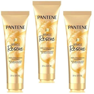 Pantene Deep Conditioning Hair Mask Miracle Rescue Pro-V  8 Fl Oz (Pack of 3)- Total 24.0 Fl oz