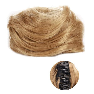 messy bun hair piece 1/2 PCS Accessory Updo Hairpieces For Women Girls Mini Claw Synthetic Curly Wavy Hair Bun Extensions Wig Clip in Messy &amp Cat Ears Short bun hair pieces for women ( Color : FB0