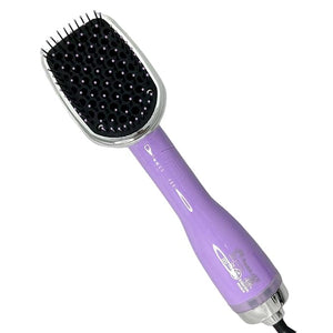 Le Angelique Brush N Blo - One Step Hair Straightening Comb &amp Brush for Easy &amp Quick Curly Hair Styling | 1000W Hot/Cold Air Straightener | No-Frizz Tourmaline Tech Detangles &amp Boost Shine