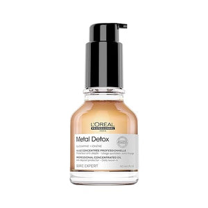 L'Oreal Professionnel Metal Detox Leave-In Oil - Detoxifies Prevents Damage and Prolongs Hair Color With Shine
