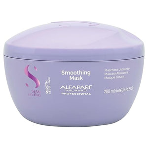 Alfaparf Milano Semi Di Lino Smooth Mask for Frizzy and Rebel Hair - Intensive Detangling Hair Treatment - Controls Frizz - Straightens and Hydrates Unruly Hair