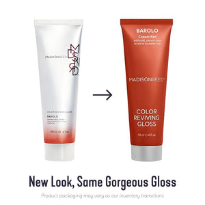 Madison Reed Color Reviving Gloss Barolo - Red Semi-Permanent Hair Dye Enhances Hair Color &amp Corrects Tone Adds Brilliant Shine Keratin &amp Argan Oil 4 Fl Oz (118 mL)