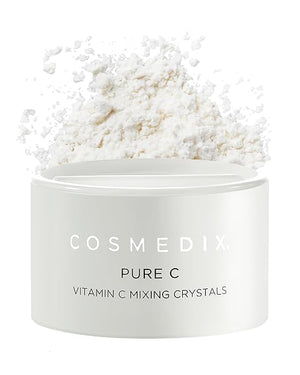 COSMEDIX Pure C Mixing Crystals Vitamin C Powder for Face - Brightening Facial Skin Care Products for Fine Lines &amp Uneven Skin Tone - Ultra Fine Mixing Face Powder for Moisturizers &amp Serums
