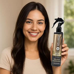 Wellness Premium Product Wellplex Hemp-Infused Leave-In Mask Spray for Damage Control | Enriched with organic cold-pressed hemp seed oil