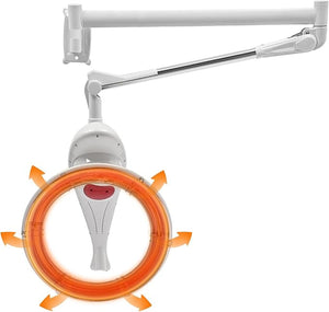 Wall Mount Hair Processing Machine 950W - 360¡Æ Rotating Heating System with Adjustable Arm 104-140¡ÆF &amp 60 Min Timer for Perming Coloring Treatment in Salon &amp Home Use (White)