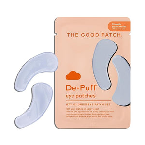 The Good Patch De-Puff Cooling Hydrogel Under Eye Patches for Puffy Eyes and Under Eye Bags Made with Caffeine Aloe Vera Gotu Kola Clinically Proven (6 Total Patch Sets)